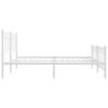 vidaXL Bedframe met hoofd- en voeteneinde metaal wit 200x200 cm