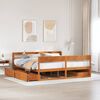 vidaXL Bedframe zonder matras massief grenenhout wasbruin 180x200 cm