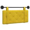 vidaXL Hangend hoofdbord Geel Fluweel