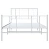 vidaXL Bedframe met hoofd- en voeteneinde metaal wit 80x200 cm