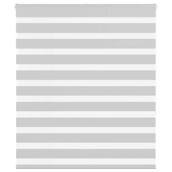 vidaXL Zebra rolgordijn 105x150 cm stofbreedte 100,9 cm lichtgrijs