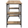 vidaXL Bureau met plank Artisan Eiken 140 x 50 x 75 cm Bewerkt hout