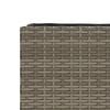 vidaXL Plantenbak met wielen 3 potten 107x32x38 cm poly rattan grijs