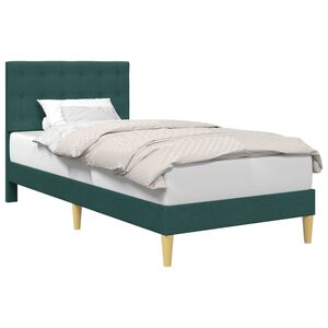 vidaXL Bedframe met hoofdeinde Donkergroen 100 x 200 cm Stof