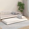 vidaXL Bedframe zonder matras massief grenenhout wit 90x190 cm