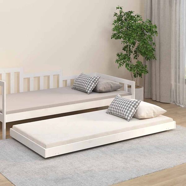 vidaXL Bedframe zonder matras massief grenenhout wit 90x190 cm
