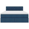 vidaXL Opbergbed met matras met matras Blauw 140 x 190 cm Bewerkt hout