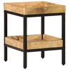 vidaXL Bijzettafel met plank Bruin 35 x 35 x 45 cm massief mangohout