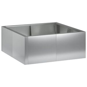 vidaXL Retentiewall 4 st 100 x 100 x 30 cm Gegalvaniseerd staal zilver