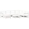 vidaXL 8-delige Loungeset massief grenenhout wit
