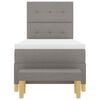 vidaXL Boxspring bed met matras met hoofdeinde Taupe 80 x 200 cm Stof