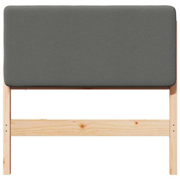 vidaXL Gestoffeerd hoofdbord Bruin en Licht Grijs 100 cm