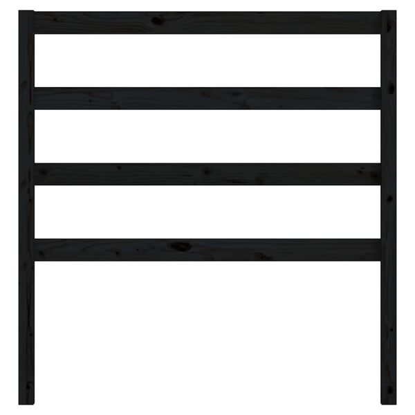 vidaXL Hoofdbord 81x4x100 cm massief grenenhout zwart