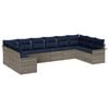 vidaXL Tuin Sofa Set met kussen 10 pcs Grijs poly rattan