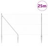 vidaXL Afrasteringspaal Zilver 25 x 1,2 m (50 mm gaas) Staal