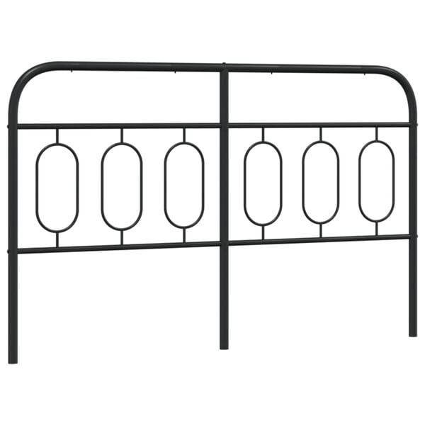 vidaXL Hoofdbord 150 cm metaal zwart
