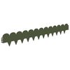 vidaXL Gazonrand 50 st 103 x 15 cm Staal Olijfgroen
