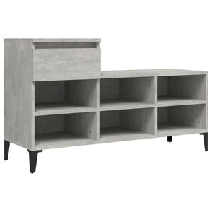 vidaXL Schoenenkast 102x36x60 cm bewerkt hout betongrijs
