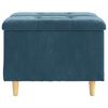 vidaXL Knopkruk met kussen Blauw 60 x 60 x 45 cm Fluweel