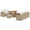 vidaXL Tuin Sofa Set met kussen 8 pcs Beige poly rattan