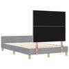 vidaXL Bedframe met hoofdeinde Lichtgrijs 120 x 200 cm Stof