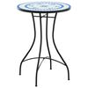 vidaXL Bistrotafel &Oslash; 50x70 cm keramiek blauw en wit