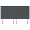 vidaXL Hoofdbord met hoofdeinde Donkergrijs 180 cm Nep Leer