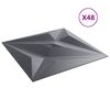 vidaXL Wandpanelen Ster 48 pcs Ster Grijs 50 x 50 cm XPS Schuim