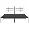 vidaXL Bedframe met hoofdbord metaal zwart 160x200 cm
