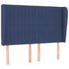 vidaXL Hoofdbord met randen 147x23x118/128 cm stof blauw