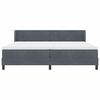 vidaXL Boxspringbed met matras Donkergrijs 200 x 200 cm Fluweel