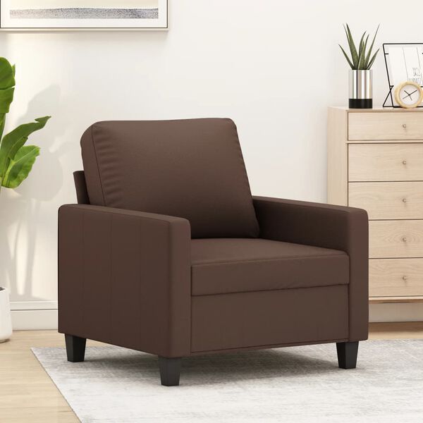 vidaXL Fauteuil 60 cm kunstleer bruin