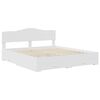 vidaXL Bedframe met hoofdeinde met lade Wit 180 x 200 cm Bewerkt hout