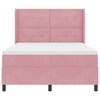 vidaXL LED Boxspring Bed met Matras Roze 140 x 190 cm Fluweel