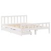vidaXL Bedframe zonder matras massief grenenhout wit 160x200 cm