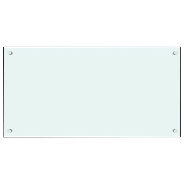 vidaXL Spatschermen keuken 2 st 80x60 cm gehard glas wit