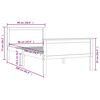 vidaXL Bedframe massief grenenhout honingbruin 90x200 cm