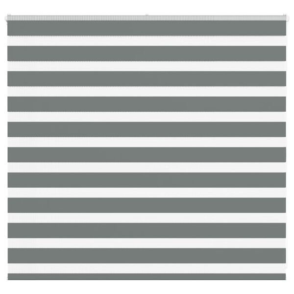 vidaXL Zebra rolgordijn 155x100 cm stofbreedte 150,9 cm donkergrijs