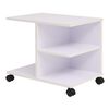 vidaXL Plankenkast verrijdbaar 50x35x42 cm wit