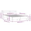vidaXL Bedframe met hoofdeinde en LED zwart 135x190 cm