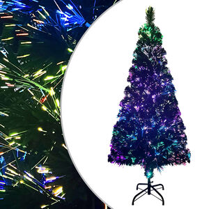 vidaXL Kunstkerstboom met standaard 210 cm glasvezel groen