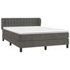 vidaXL Boxspring met matras fluweel donkergrijs 140x200 cm