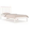 vidaXL Bedframe massief grenenhout wit 75x190 cm