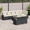 vidaXL Tuin Sofa Set Zwart en Cr&egrave;me 55 x 55 x 37 cm poly rattan