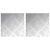 vidaXL Trap Tread 2 st 20 x 20 cm Zilver Aluminium Vierkant