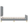 vidaXL Bedframe met hoofdeinde Lichtgrijs 100 x 200 cm Stof