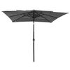 vidaXL Parasol 3-laags met aluminium paal 2,5x2,5 m antracietkleurig