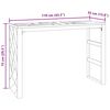 vidaXL Wandtafel 110x35x75 cm massief teakhout
