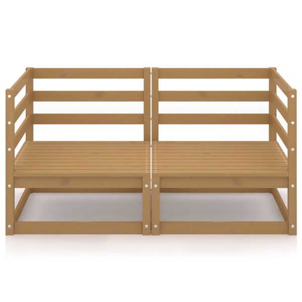 vidaXL Tuinbank 2-zits massief grenenhout honingbruin