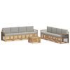vidaXL Buiten bankenset 9 st Wit en Lichtgrijs Polyester